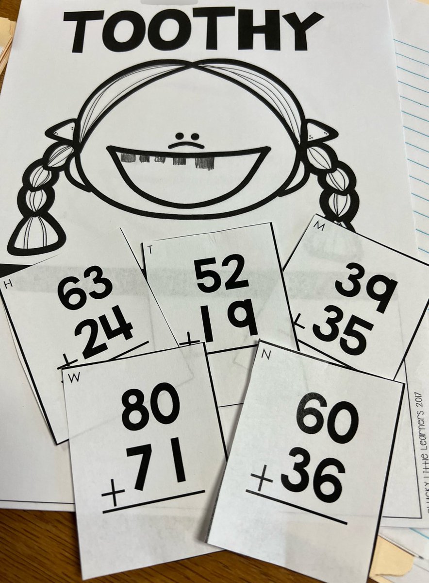 Having fun while practicing double digit addition!