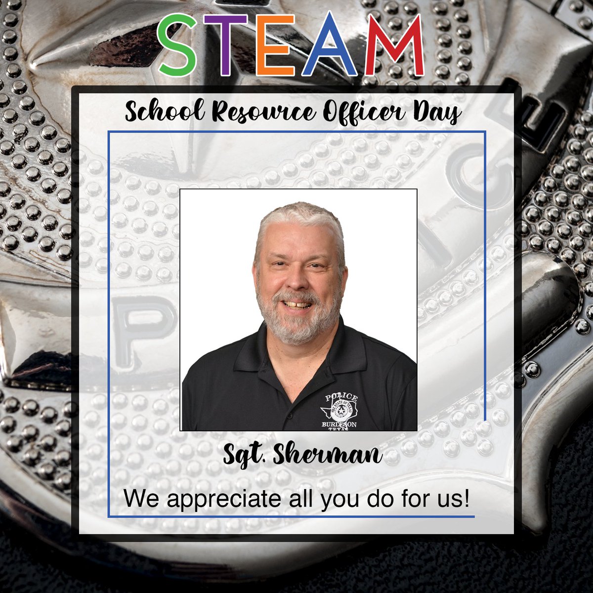 STEAM_MS's tweet photo. Thank you, Sarge, for all you do for STEAM! https://t.co/ziKKHdvFcz