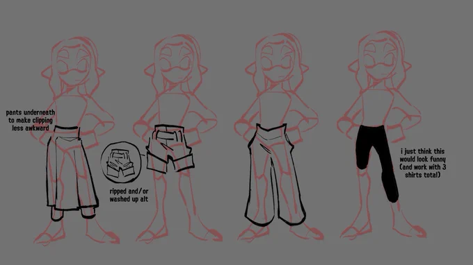 pant concepts i think would be neat#Splatoon3 #スプラトゥーン3 