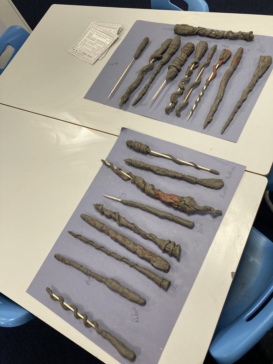 First lesson of Wizardry School was a success! We all made and registered our wands- ready for potions class next week! 🪄🧪⚡️