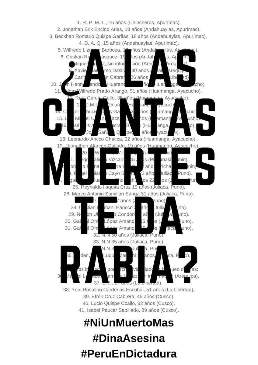 ¡Justicia para nuestros compatriotas! #DinaRenunciaYa