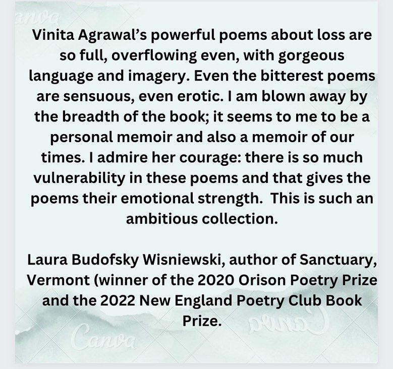 vinita65's tweet image. Thank you dear Laura for your close reading and warm engagement with my work. Thank you to bits for your kind and generous appreciation. #twilightlanguage #thenaturallanguageofgrief #poetry #proverse #proversepublishing #proversehongkong #