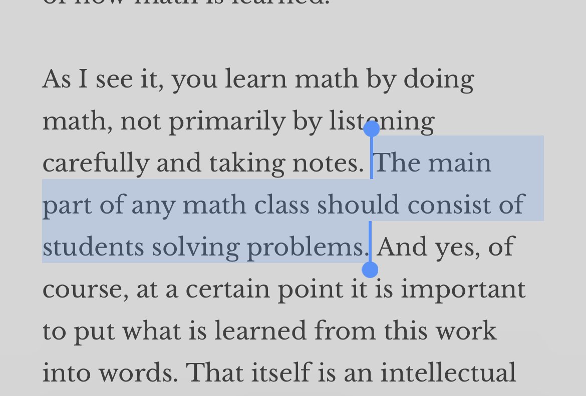 dandersod's tweet image. This is true. Seemingly obvious, but not if you’ve peeked in many current math classrooms. From @hpicciotto