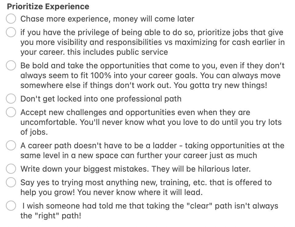 Farzad_MD's tweet photo. 1/ What advice would you give your early career self?

A great question at today's  @AledadeACO all-staff generated some great answers (thanks team!)

I thought I'd organize and bookmark it for my children (and maybe yours)

The most common piece of advice:  Prioritize Experience https://t.co/DkMQSrtyOe