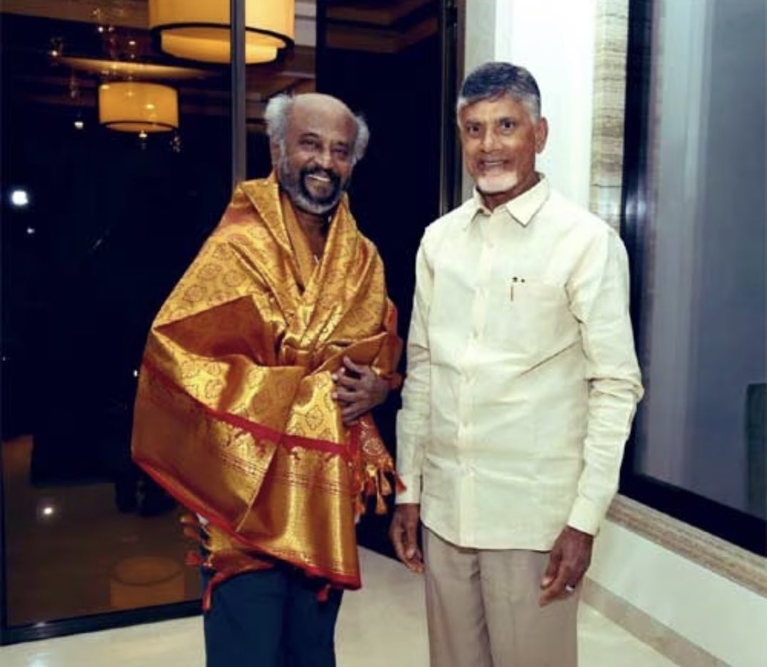 Rajinikanth on Twitter: "After a long time..I met my dear friend and  respected Chandrababu Naidu garu and spent memorable time ..I wished him  good health and great success in his political life. @