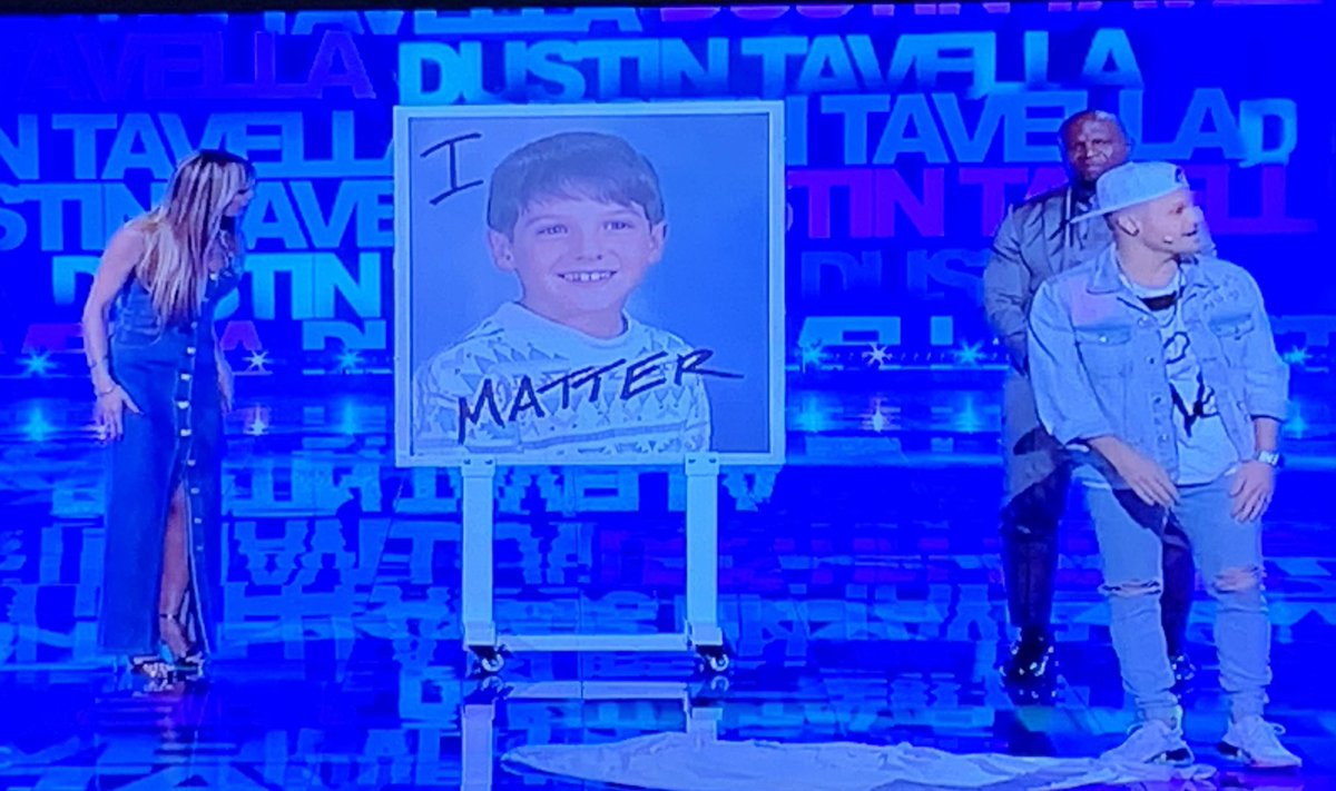 Watching #AGTAllStars &amp; 👏 <a href="/dustintavella/">DUSTIN TAVELLA</a> for sharing his story. Your message is powerful for so many other students! #Students #Selfesteem #YouMatter #positivethinking