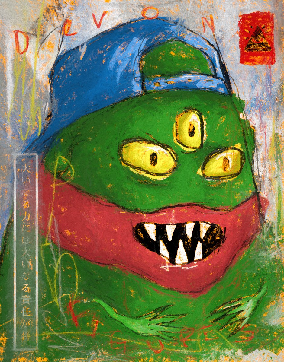 Monsuta_art's tweet photo. Shoutout to @devonfigures on his active auction and crazy/amazing 69 1/1 collections. 

Great art and LOVE to fkn see it!

2023 year of art NFTS. https://t.co/w16igybrT7
