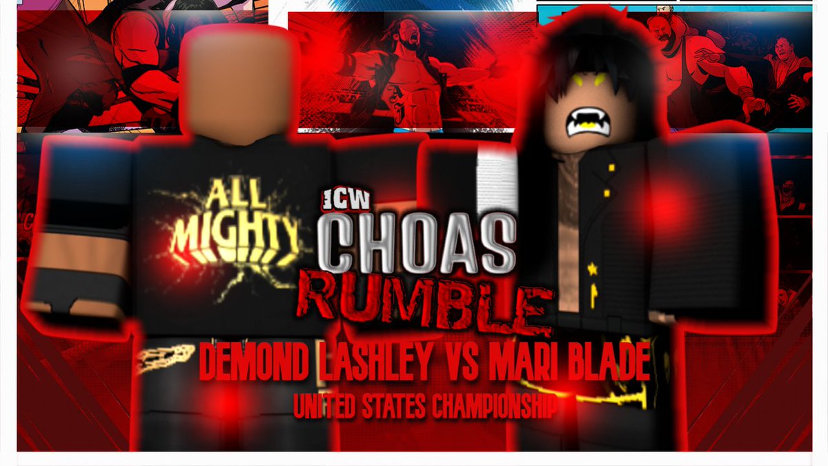 xICW_RBLX's tweet photo. A few Chaos Rumble matches that are set to take place! https://t.co/LVfWQT6U2F