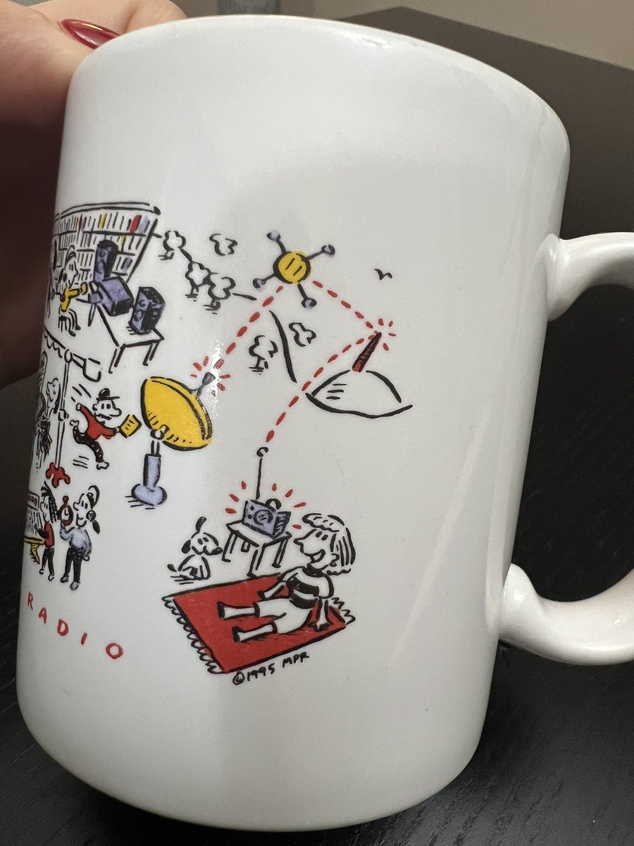 I love a good thrift find. And somehow my parents always hit the jackpot. In this case, it’s a 1995 MPR mug! <a href="/MPRnews/">MPR News</a>