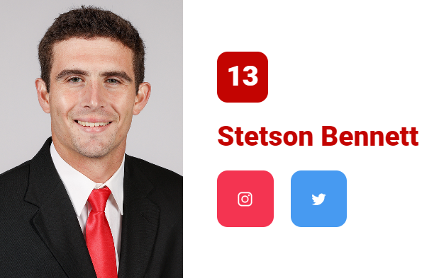 JPMorinChase's tweet photo. What does it look like Stetson Bennett does for a living? https://t.co/QBmefCTts6