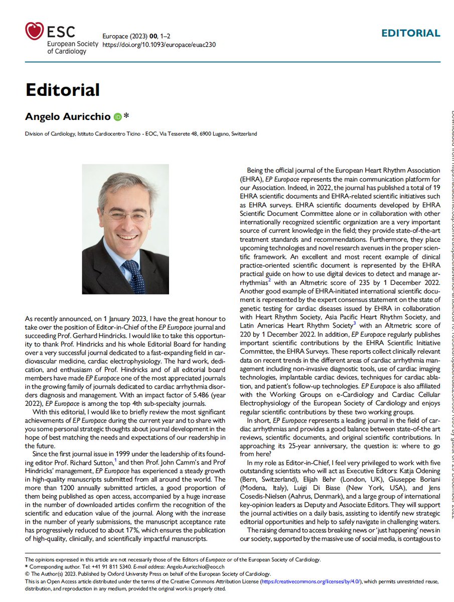 EuropaceEiC's tweet photo. #EPeeps

I am really proud to announce the new #Europace editorial board!

An amazing team of experts committed to high-quality #science &amp; #education!
👉https://t.co/2HkVRiAqbu

📕The #Editorial: https://t.co/oAzHCLs6Ri

@ESC_Journals https://t.co/kbqVPBuJhK