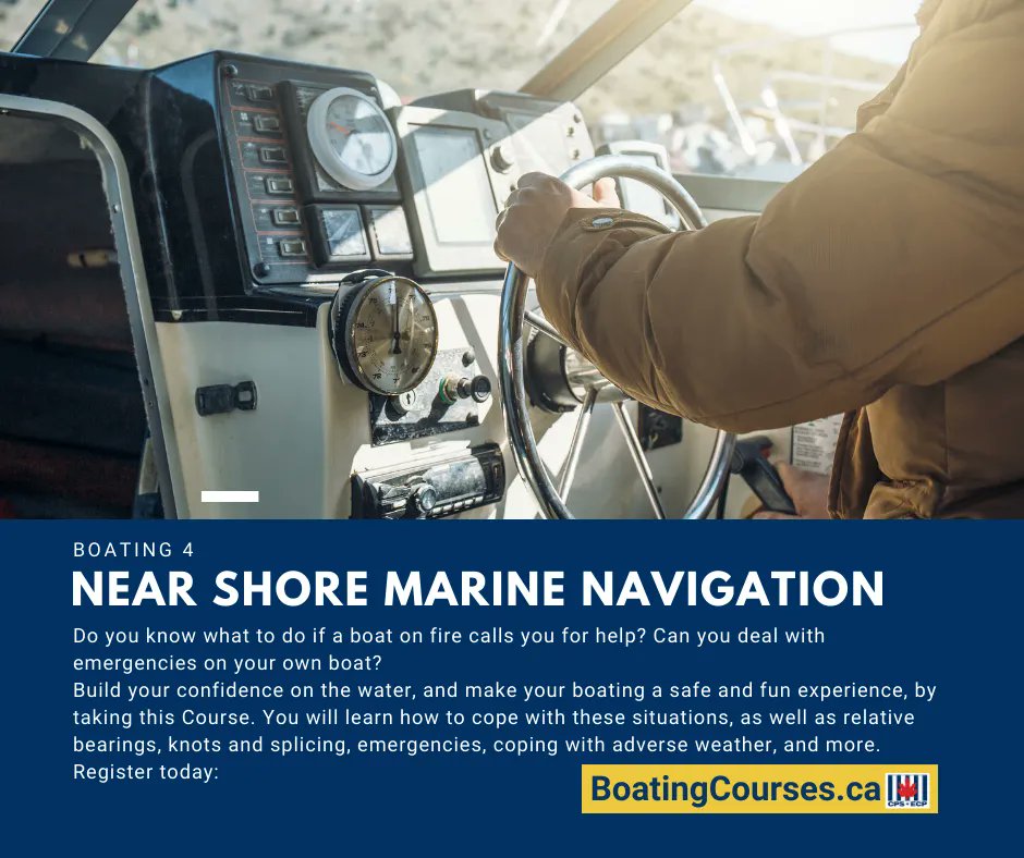 CanBoatNSavoir's tweet photo. 🧭 Learn about relative bearings, knots and splicing, medical emergencies, coping with adverse weather, and more more! Register for our Near Shore Marine Navigation Course! 👉 https://t.co/nSHf93Xqoy 
#boating #adventure https://t.co/3sMRNZbQRB