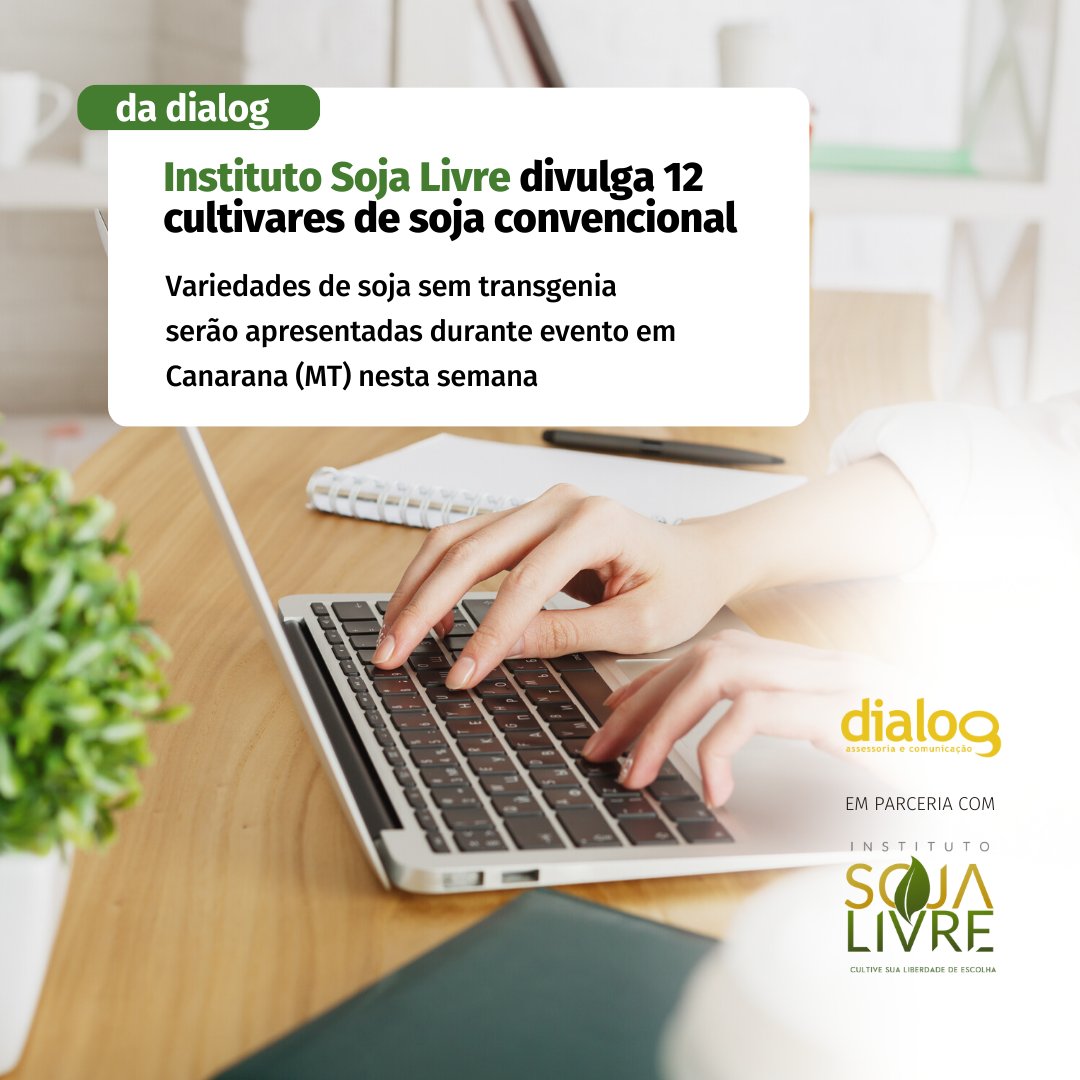 dialogcom's tweet image. O @soja_livre divulga 12 cultivares de soja convencional durante o Dinetec, em Canarana (MT), nesta semana. As variedades foram desenvolvidas pela Embrapa, TMG, Braveza, Soy e UFV: bit.ly/3Qodsg2

#agro #soja #sojalivre #dialog