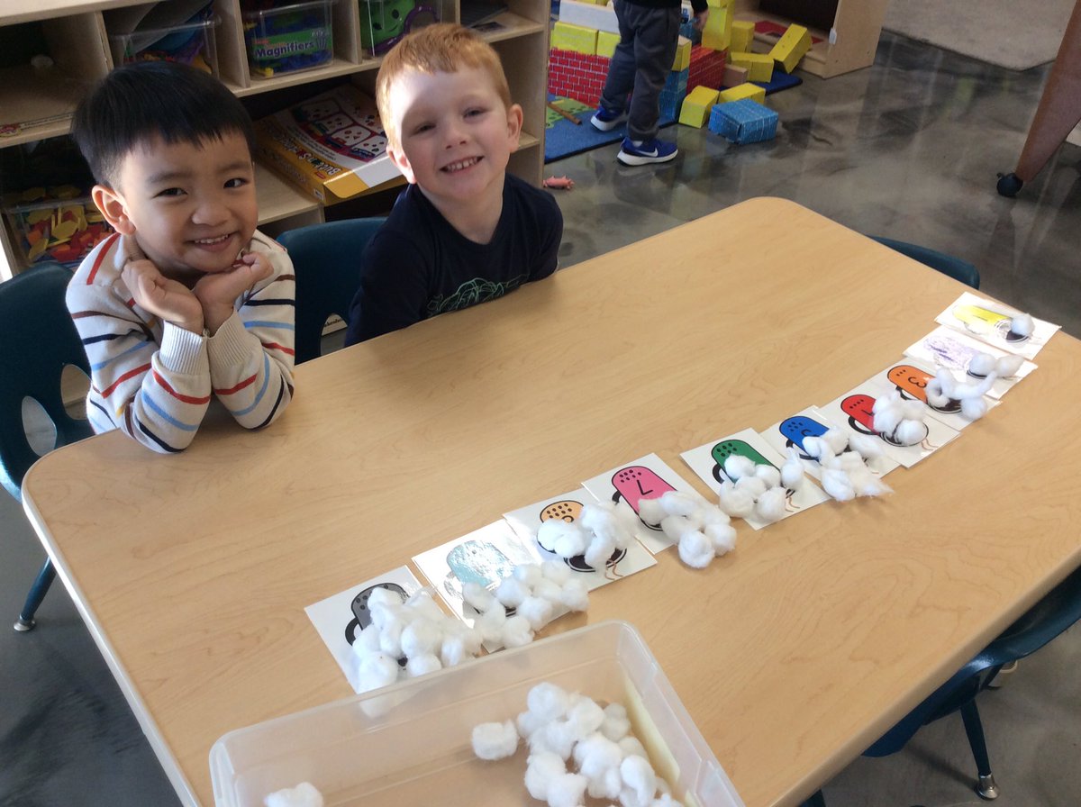 HandleyCTEClass's tweet image. How many “marshmallows” for each mug? Put them in order.