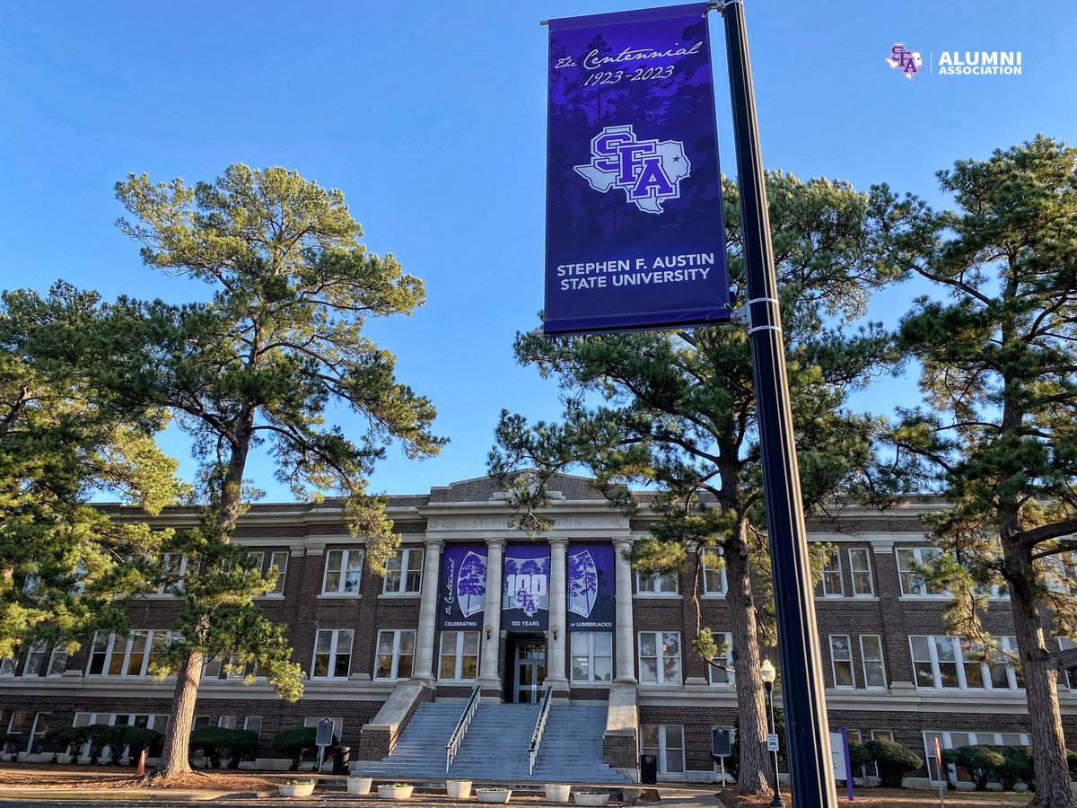 sfa_alumni's tweet photo. We look forward to seeing students return to campus this week!

Be on the look out for new Centennial signage on campus as we celebrate 100 years of SFA in 2023! 🤩

#AxeEm #SFA100 https://t.co/uFB5qtmXee