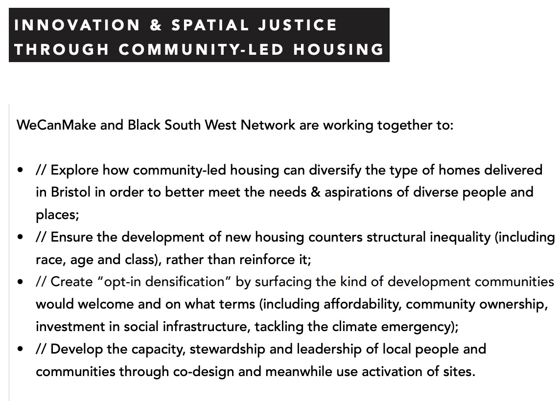 Full credit to <a href="/BristolCouncil/">Bristol City Council</a> innovative community-led land disposal policy 🙌 Thrilled to be working with <a href="/BlackSWNet/">Black SW Network</a> and architecture partners <a href="/TransitionbyD/">Transition by Design</a> <a href="/ERaBristol/">Emmett Russell Architects</a> &amp; apparata.ch/to on these 3 South Bristol sites to get land and homes into community hands.