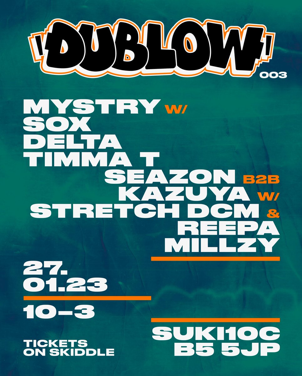 🚨🚨SPECIAL GUEST RELEASED🚨🚨

@Sox0121 Will be joining @MYSTRY0121 at @Suki10c on the 27th 🌪🌪 Its going down like the baggies

Other DJ's and MC's include @TimmaTDJ|@deltadubz|@StretchDCM|@ReepaOfWolves + more!

Due to be very heavy indeed 🏋️‍♀️

🎟Tickets on skiddle🎟