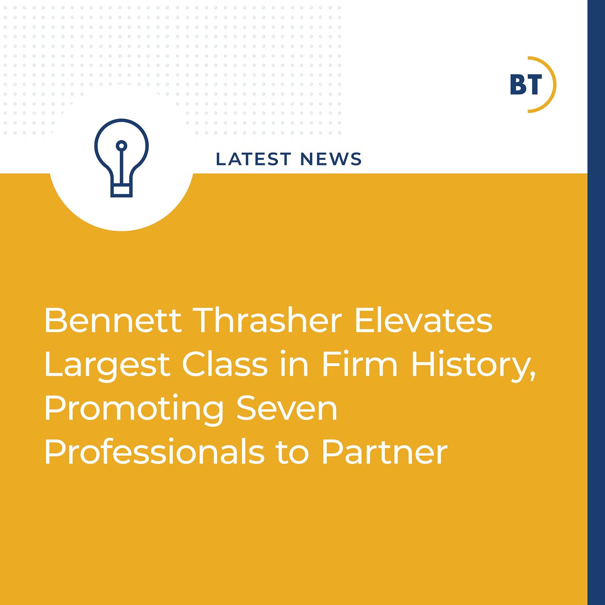 BT is pleased to announce the largest patner class in the firm’s forty two-year history, and ushers in a diverse class of outstanding talent to the firm. Read the full announcement here: hubs.la/Q01xrpvN0. #BetterTogether
