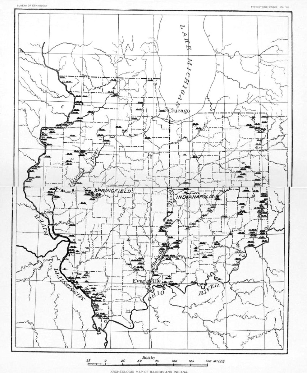 Dr. Gregory L Little on Twitter: "1800s Smithsonian map of the mounds