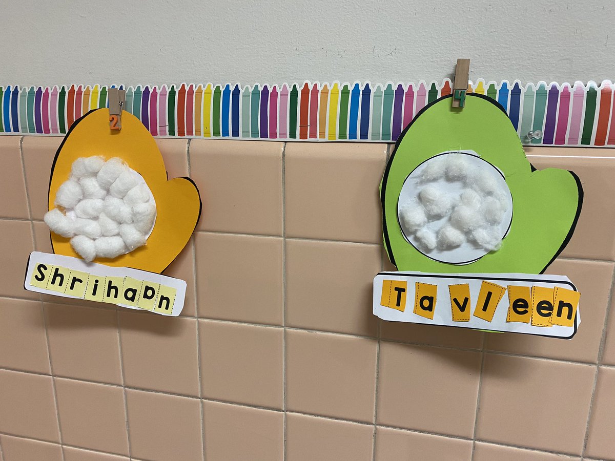 MrsWood__'s tweet photo. On Friday we created name mittens for our #FineMotorFriday activity ❄️ https://t.co/CORuTXRViS