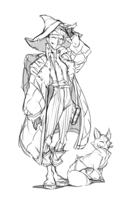 Helping out my fiancé design his character for our upcoming game and here is the early design! His name is Bertie  
