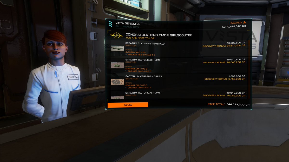 Fellow Odyssey CMDRS if you haven't dabbled in Bio scans yet....do it.
This is 1 page.....1...damn...page of not even good bios.
#EliteDangerous #EliteDangerousOdyssey