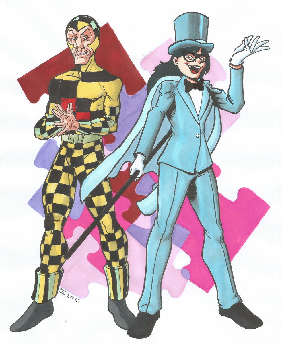ibraramos1's tweet photo. Puzzler y Mystery, encargo para Austin Rutledge.

Puzzler and Mystery, commission for Austin Rutledge

#commission  #pdcharacter #publicdomain_character #oc_character  #occharacter #pdvillain #ocvillain #oc_villainess #ohuhumarkers #ohuhu #ohuhupackdeal  #Imtryingtocatchup https://t.co/SsyIqQnFHq