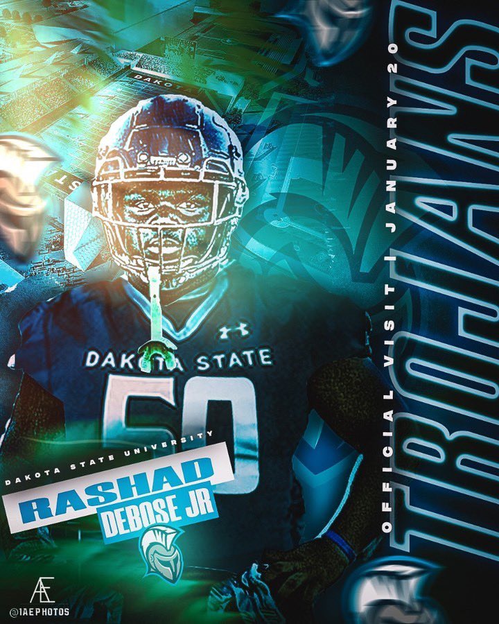 Rashad Debose (@rdebose79) on Twitter photo Headed to South Dakota next weekend to check out <a href="/CoachDieff/">Coach Dieff</a> and <a href="/DSUFootball/">Dakota State University Football</a> on an official visit! #ProudPops Headed to South Dakota next weekend to check out <a href="/CoachDieff/">Coach Dieff</a> and <a href="/DSUFootball/">Dakota State University Football</a> on an official visit! #ProudPops