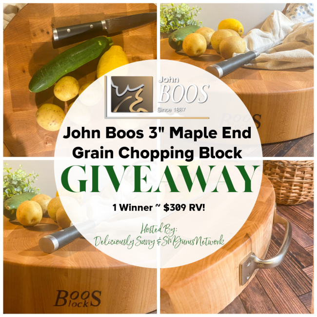 PinkNinjaBlogg's tweet photo. ๐ GIVEAWAY ALERT ๐
Enter to #WIN a @johnboosco 3" Maple End Grain Chopping Block!
Enter the #Giveaway โก๏ธ https://t.co/R5SVdZgN35
#HolidayGiftGuide2022๐ #Kitchen @DeliciouslySavv https://t.co/kTJy2gSTKS