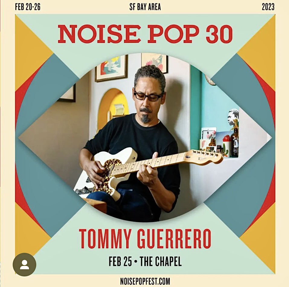 Playing the @TheChapelSF Feb 25th for @noisepop fest! Ray Barbee will be playing a solo set of geetar magic. Come on down and shake a legbone! 🎸🎶 @JoshLippi