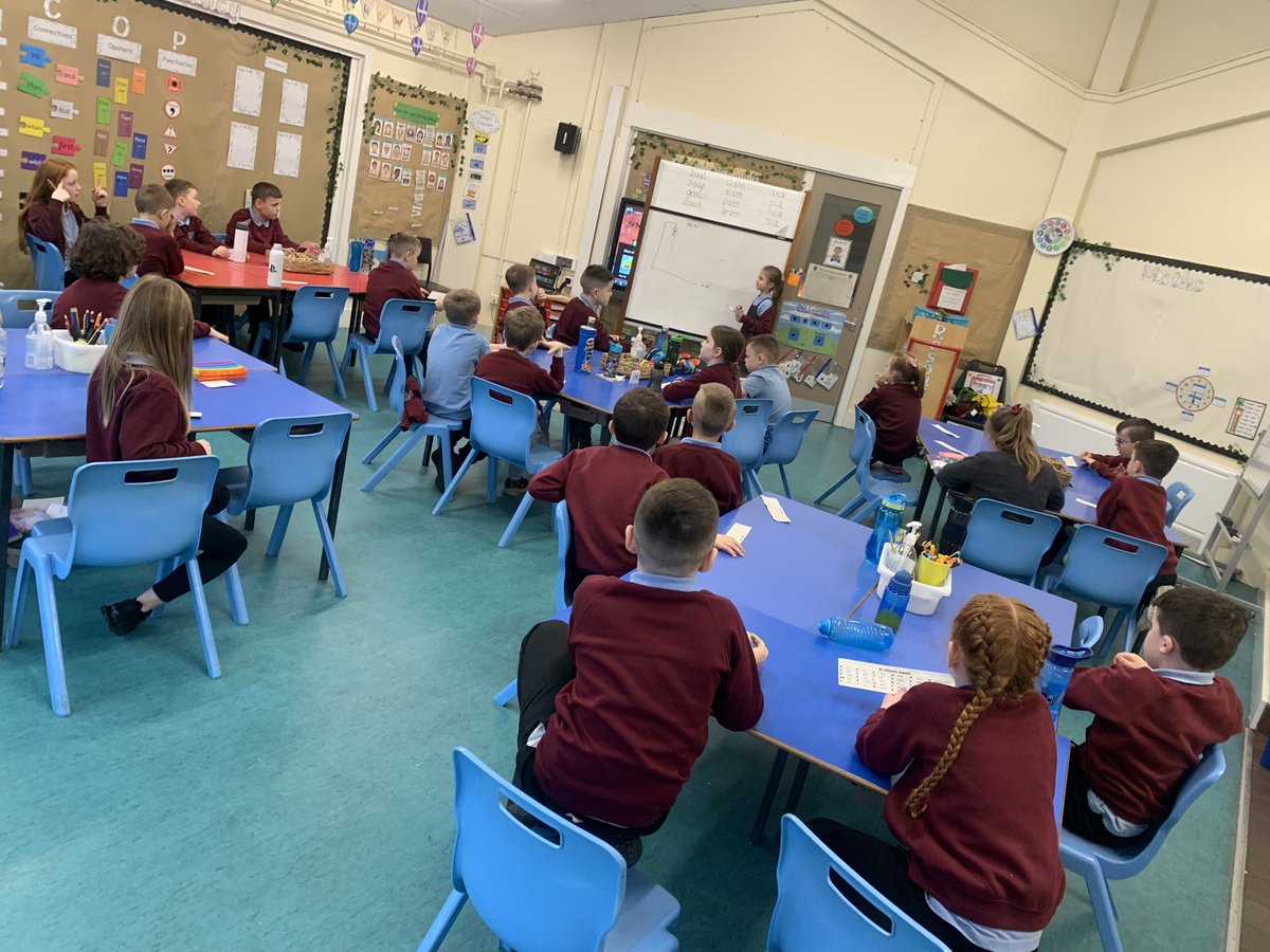 Primary 4 kicked off Term 3 with a game of Hangman, using the Spanish alphabet 👏🏻 Muy bien! <a href="/ClydemuirPS/">Clydemuir Primary School</a>