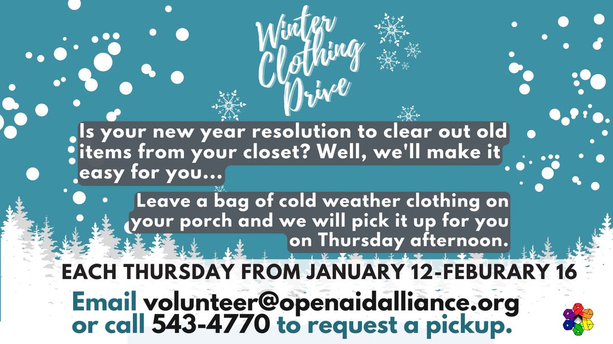 openaidalliance's tweet photo. It's that time of year again when we all start pulling out our winter coats, hats, and gloves. But for some, these essential items are out of reach. That's why we're hosting a winter clothes drive to help those in need stay warm this season. #ClothingDrive #Winter #Donate #TY https://t.co/PILTj0pYtd