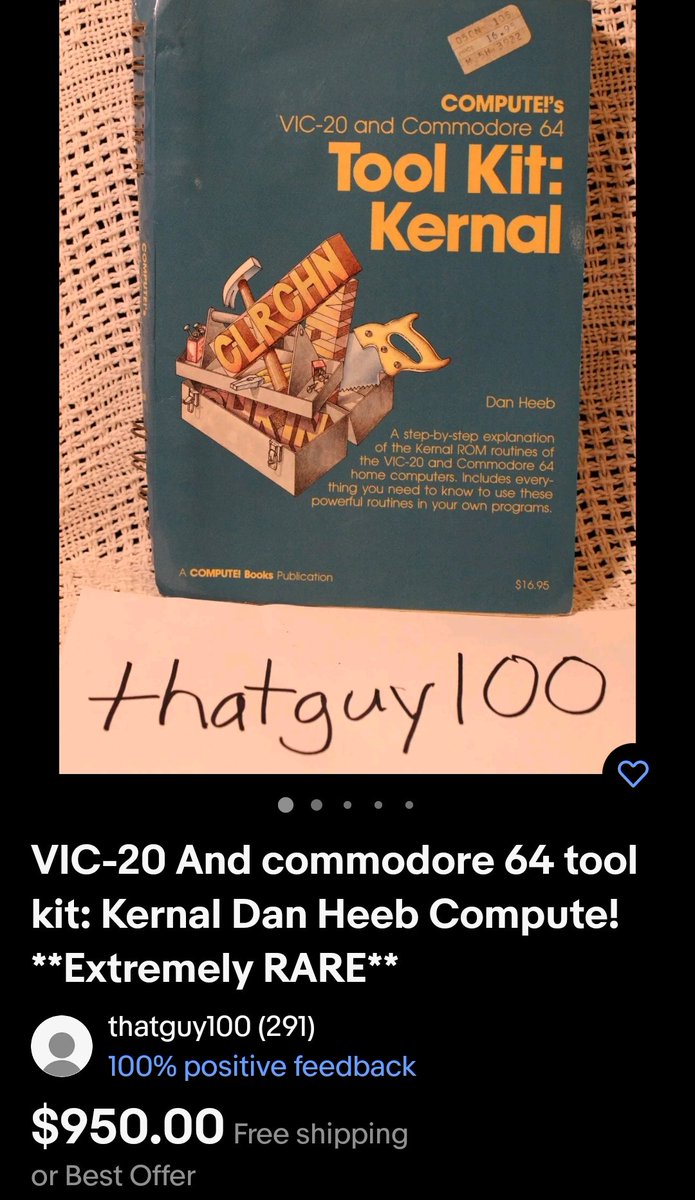 ikubex's tweet photo. Uh...what? $950 🤔
#commodore #commodore64 #c64games #c64gaming #c64 #cbm #cbm64 #commodoregames #commodore64games #8bit #8bitgames #retrocomputing https://t.co/Ni9ZiGRPKd