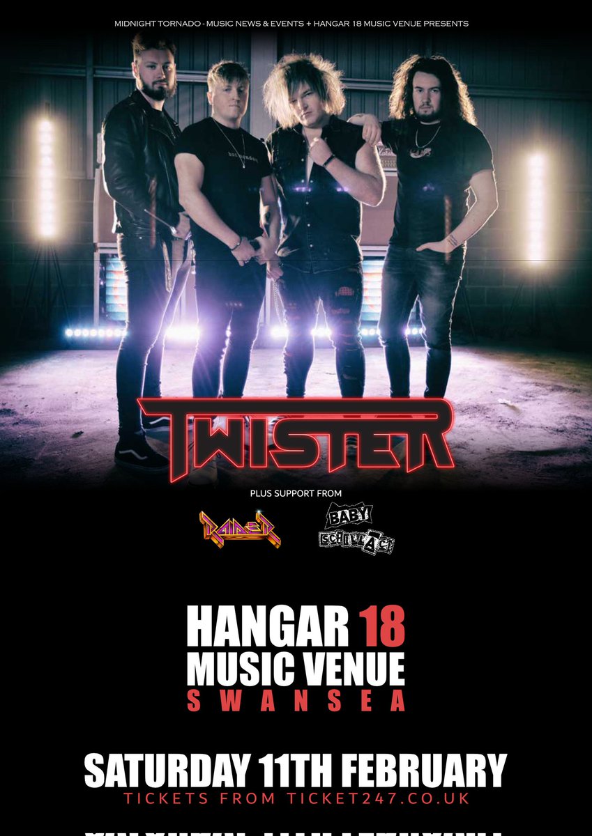 MTMNAE (@mtmnae) on Twitter photo Next up from <a href="/MTMNAE/">MTMNAE</a> at <a href="/Hangar18MV/">Hangar 18 Music Venue / Nightclub</a> in #Swansea we have <a href="/officialtwister/">Twister</a> plus special guests <a href="/raidermusicuk/">Raider</a> &
Baby Schillaci ft members of <a href="/Pearlerband/">Pearler</a> & <a href="/TheTexasFlood/">The Texas Flood</a>!!!
Info & tickets - m.facebook.com/10006376588920…
<a href="/Ticket247uk/">Ticket247</a> <a href="/DerricksMusic/">Derricks Music</a> Next up from <a href="/MTMNAE/">MTMNAE</a> at <a href="/Hangar18MV/">Hangar 18 Music Venue / Nightclub</a> in #Swansea we have <a href="/officialtwister/">Twister</a> plus special guests <a href="/raidermusicuk/">Raider</a> &
Baby Schillaci ft members of <a href="/Pearlerband/">Pearler</a> & <a href="/TheTexasFlood/">The Texas Flood</a>!!!
Info & tickets - m.facebook.com/10006376588920…
<a href="/Ticket247uk/">Ticket247</a> <a href="/DerricksMusic/">Derricks Music</a>