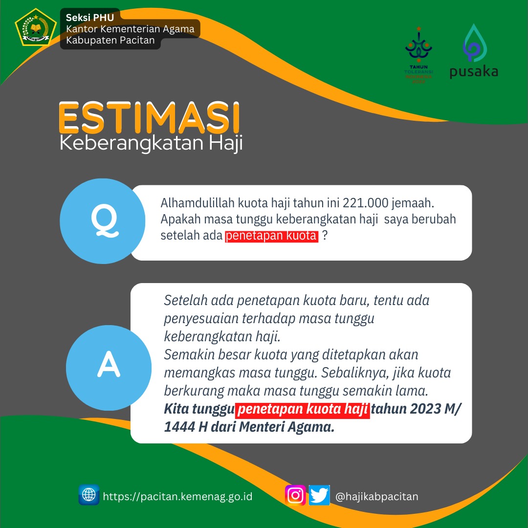 Estimasi keberangkatan haji reguler... 

<a href="/informasi_haji/">Informasi Haji</a> 
<a href="/kemenag_jatim/">Kemenag Jatim</a>