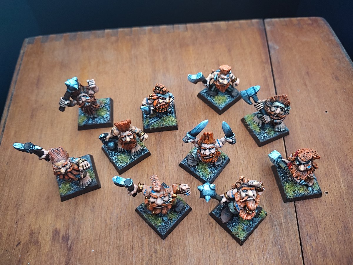 ACPR_prod's tweet photo. MM16 Dwarfs slayers full serie
- 1990 - Marauder Miniatures
Another bunch of slayer finished, i have to find some old school trolls and giants now :)
More detailled picture on insta
#warhammer
#warhammercommunity
#oldschoolwarhammer
#oldhammer
#dwarfs
#trollslayers https://t.co/VVOjT8MFye