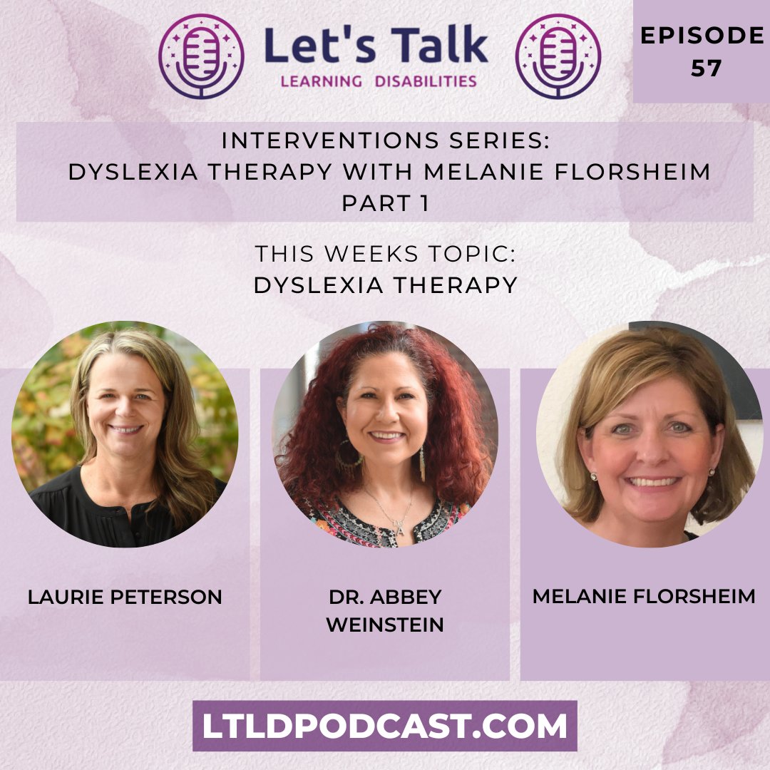 lets_learning's tweet image. This week we are thrilled to be joined by Melanie Florsheim, a dyslexia therapist who will be discussing how dyslexia therapy works to lessen the severity of the disorder.

Listen here: ow.ly/bE6m50Mm4m6