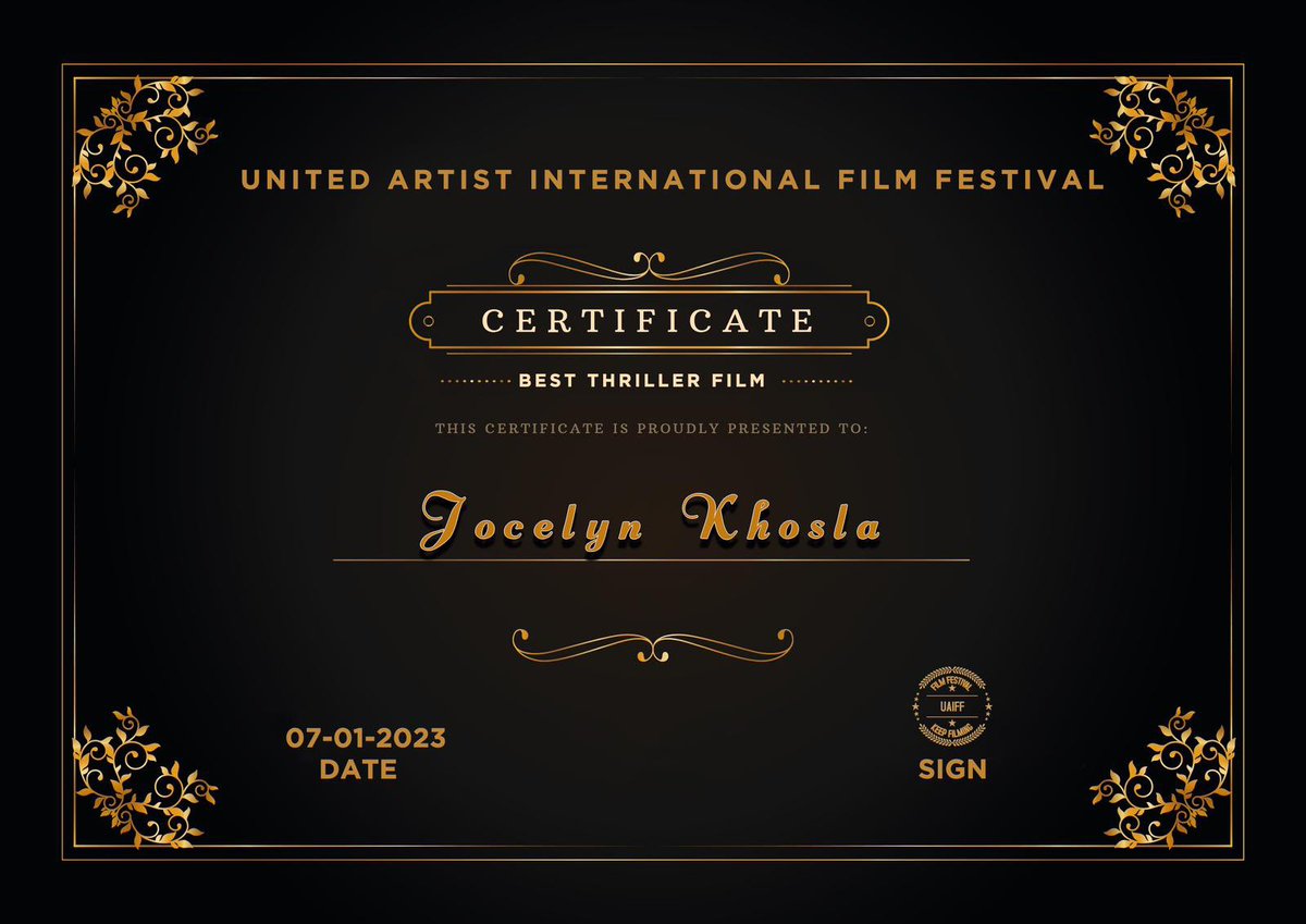 TLADOAG's tweet photo. HUGE congratulations to our director Jocelyn Khosla for being awarded the Best Thriller Film award by the United Artist International Film Festival!

From all of us on the team, thank you for continuing to love and support Life and Death of a God! 🌲🤎 https://t.co/f4FFgZO92r