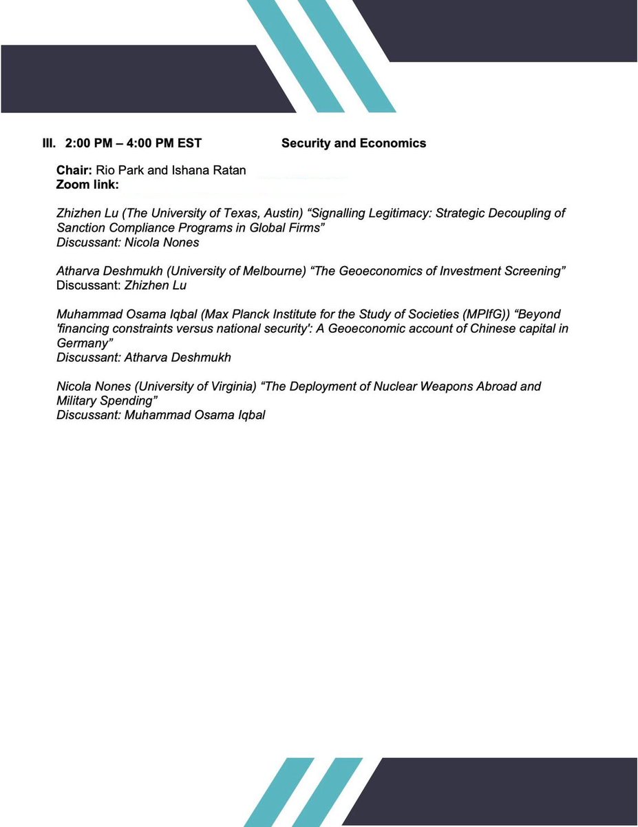 gradstudent_ipe's tweet photo. How about a virtual mini-conference to start 2023? On January 11 GSIPE will be holding our 5th Mini-Conference Program: Concept of Economic Statecraft! Plese DM or email us for the Zoom links. https://t.co/InBQx22B1u