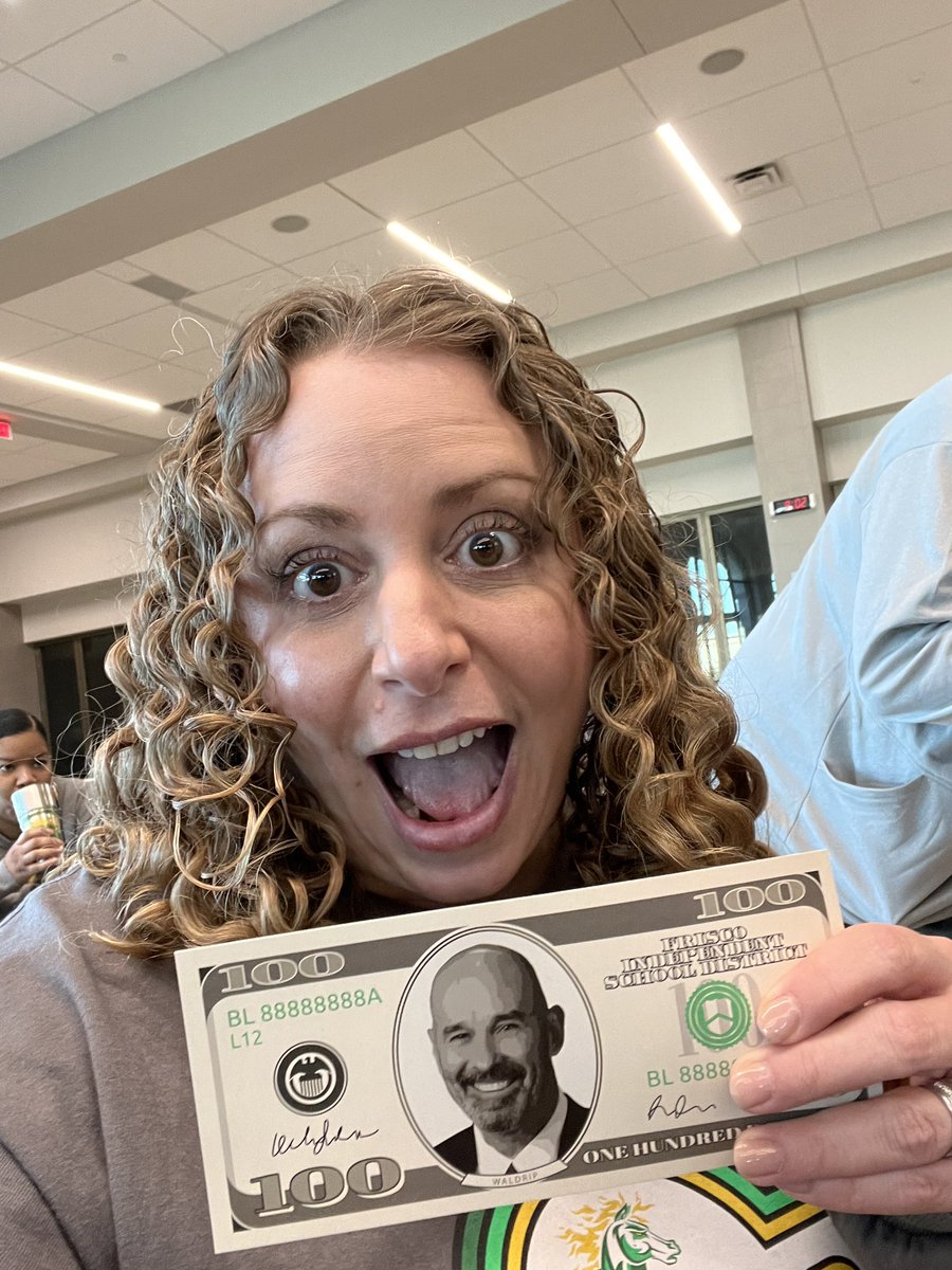 Today I earned $100 to spend on my classroom at our staff meeting for simply asking a question! See there are no stupid questions! Thank you <a href="/waldripm/">Mike Waldrip</a> and <a href="/friscoisd/">Frisco ISD</a>! My kids will love it! <a href="/LebanonTrailHS/">Lebanon Trail</a>
