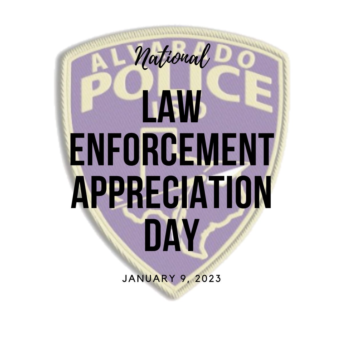 Today is National Law Enforcement Day. We are thankful for our Alvarado ISD Police Department and everything they do to keep our scholars and educators safe! We appreciate all of the officers we work with from across the city of Alvarado and the sheriff's department. THANK YOU!