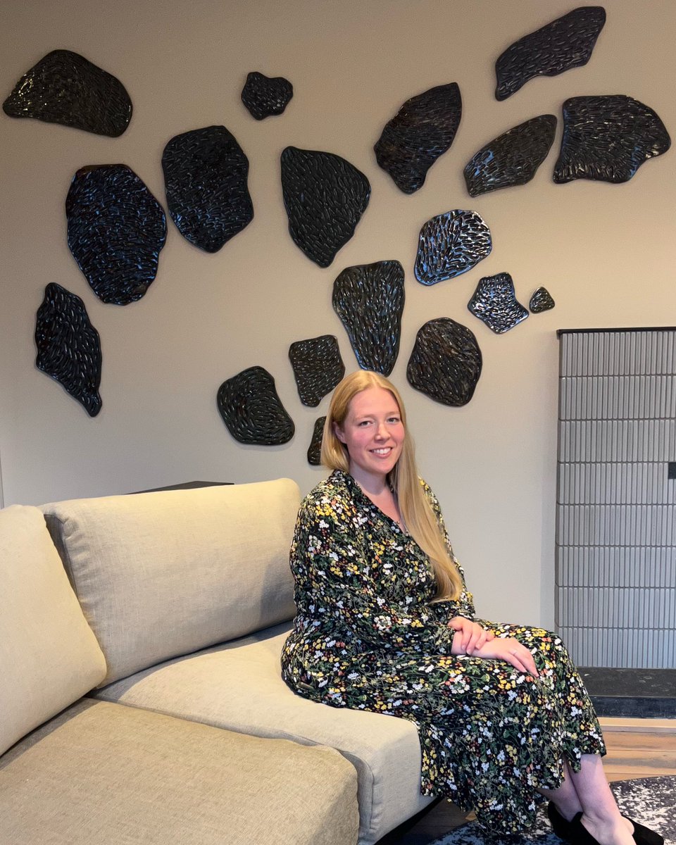 Belated Happy New Year! 
I am excited about a year full of meeting new friends, spending time with old friends and making some magic with amazing people. Here I am sat with my work, ‘I must go down to the seas again’ at ARC Padstow, St Issey, Cornwall.