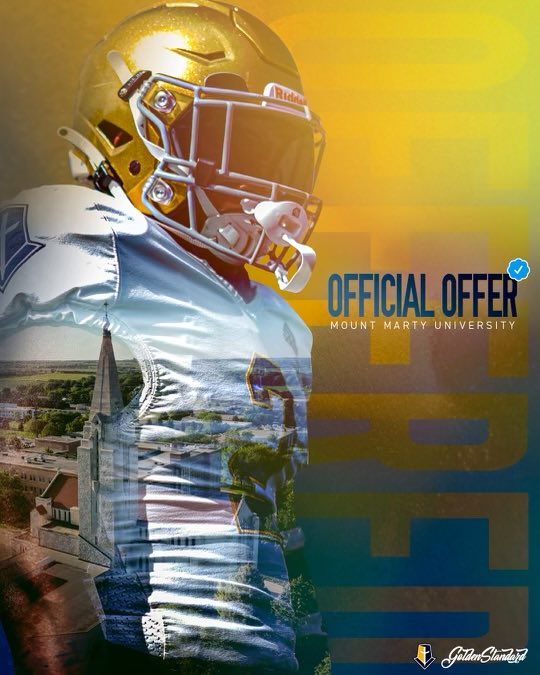 Blessed and thankful to receive my second official offer from Mount Marty University <a href="/MMULancersFB/">Mount Marty Football</a> <a href="/Barnes_Coach8/">🌴Charles Barnes III🌴</a> <a href="/MichalettiCoach/">John Michaletti</a> <a href="/CoachHiggins50/">Tyrone Higgins</a> @CoachGreen561 <a href="/GatorsPbg/">PBG GATORS FOOTBALL</a> #MountUp #JoinTheCalvary