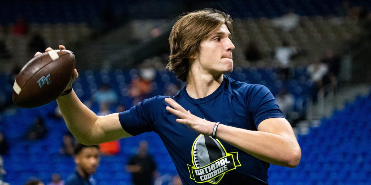Class of 2024 quarterback Riley Trujillo was named Offensive MVP of this year's <a href="/NationalComb1ne/">Navy National Combine</a> at the 2023 All-American Bowl by the #247Sports staff on-hand at the event. 

Here is footage of his strong performance.

WATCH: 247sports.com/college/notre-…

<a href="/rileytrujillo4/">Riley Trujillo</a> 

<a href="/247Sports/">247Sports</a>