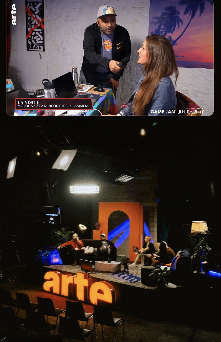 coratieuville's tweet photo. J+1 après la fin de la #GameJamARTE et déjà nostalgique de l’ambiance des plateaux, de la motivation des jammers et mentors, de la déco électrique de Lucie, de la boiler room de @2080music et bien d’autres moments ! On en ressort avec des souvenirs et des idées plein la tête ✨ https://t.co/d9PcndSCJr