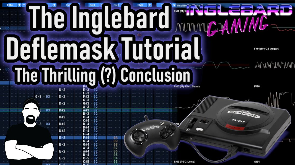 Inglebard4's tweet image. Oh look, I was digging around in my couch and found my latest video: my final #deflemask #tutorial on how to make #segagenesis music! Check it out here and spread the word if you know anyone that'd be interested!

Link: youtu.be/tBcLuGDfLqo
#ym2612 #megadrive #gamemusic #vgm