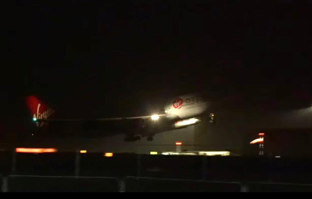 MPGeorgeFreeman's tweet photo. 🚨Historic moment as UK 🇬🇧 wins the Space Race for 1st space satellite launch from Europe with the safe release of the @VirginOrbit #CosmicGirl faring with 9 satellites 🛰 aboard. 

One small step for an old 747. 

One giant leap for the UK Space Sector. 

#ScienceSuperpower 🌍 https://t.co/4Ho4AkzjfN