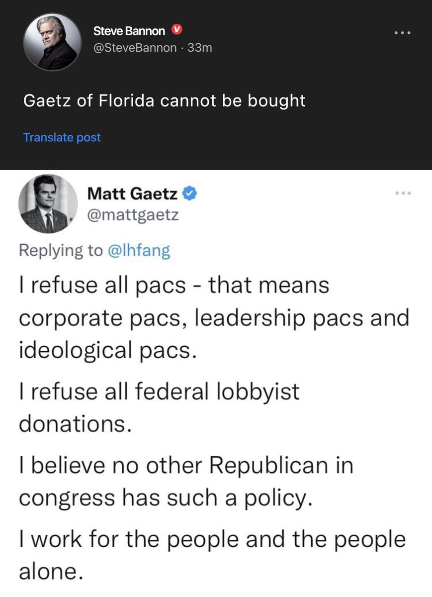 gc22gc's tweet photo. . @mattgaetz of Florida cannot be bought https://t.co/IaAHQRTP27