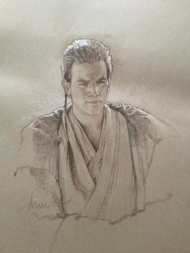 'Hello There.” 

 #ObiWanKenobi #StarWars #AlecGuinness #EwanMcGregor #JediMaster #Art