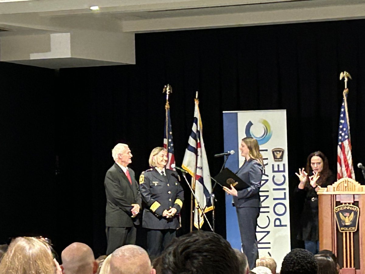 LauraNBrunner's tweet image. So thrilled to be at Museum Center for the swearing in of our new Police Chief Teresa Theetge. This is historic for our city.